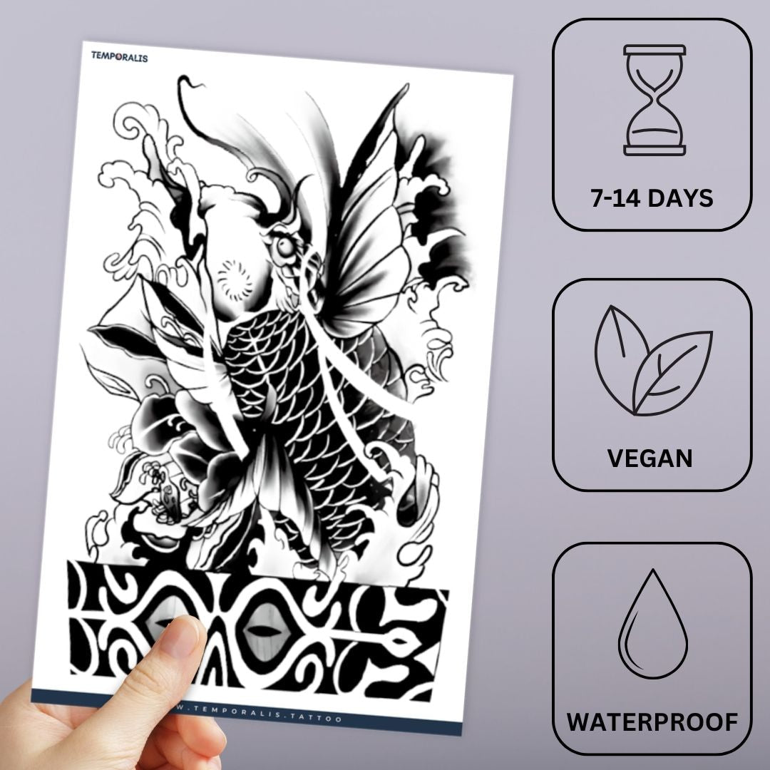 Japanese Koi Fish Tattoo - 3 | Temporalis