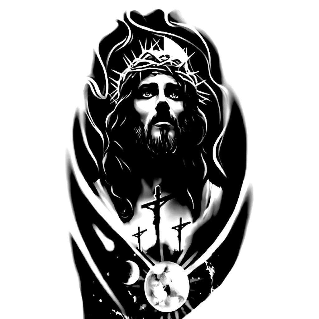 Jesus Crown of Thorns Tattoo - 2 | Temporalis