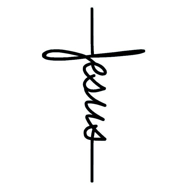 Jesus' script temporary tattoo - 2 | Temporalis