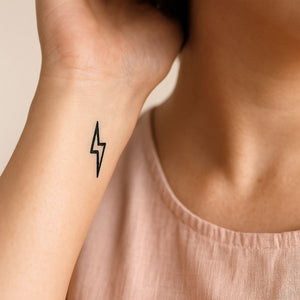 Lightning bolt temporary tattoo - 1 | Temporalis