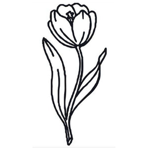 Linework Tulip Tattoo - 2 | Temporalis
