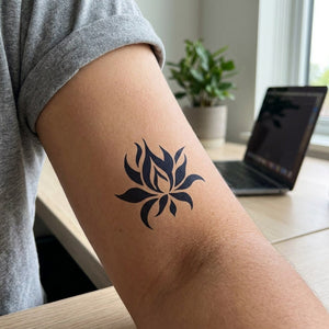 Lotus Flame Tattoo - 1 | Temporalis