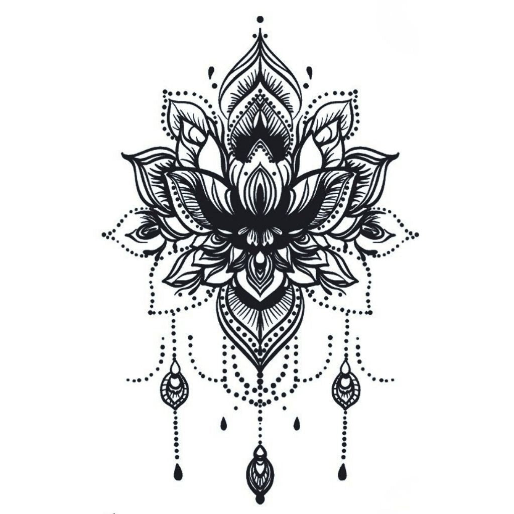 Lotus Mandala Chandelier Tattoo - 2 | Temporalis
