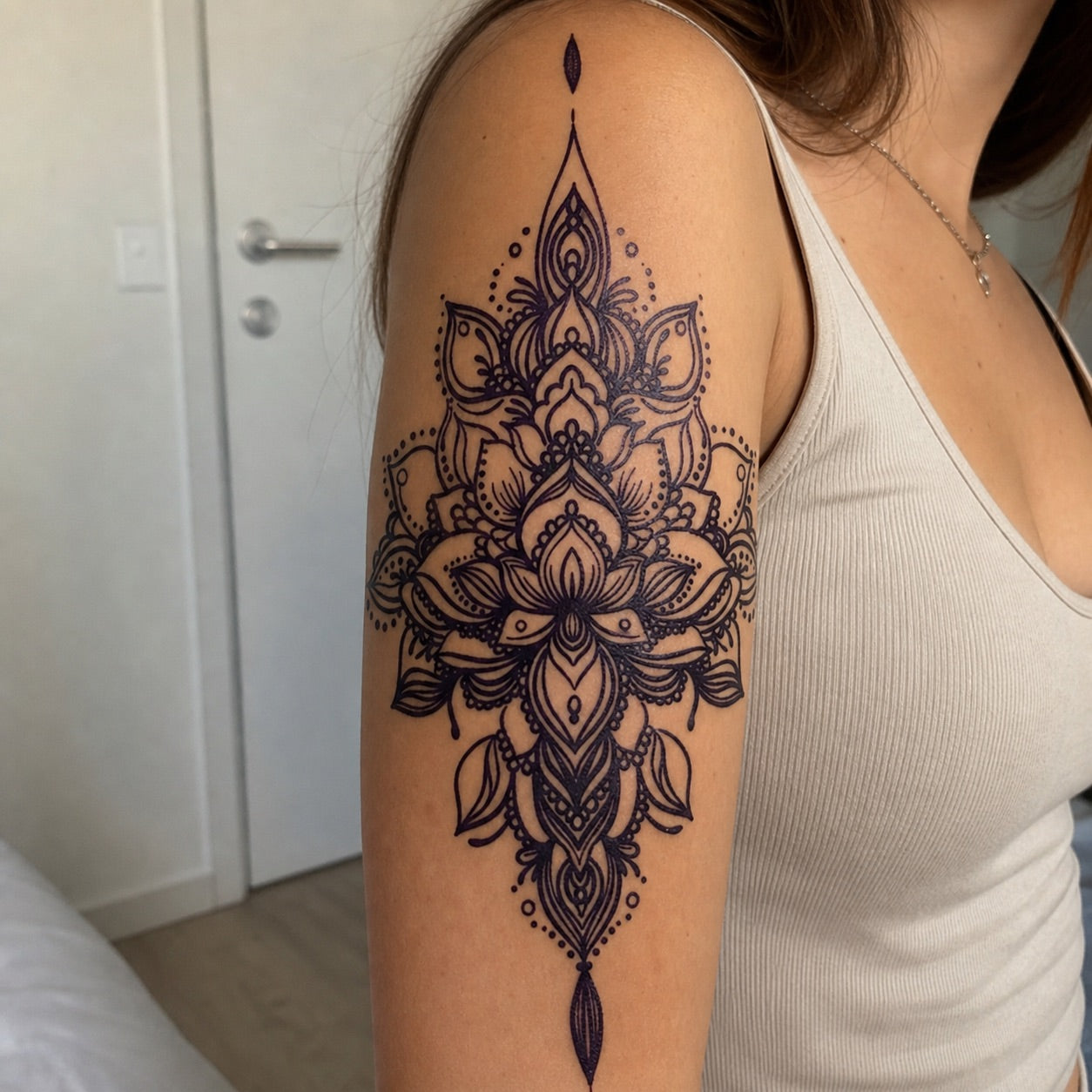 Lotus Mandala Chandelier Tattoo - 1 | Temporalis