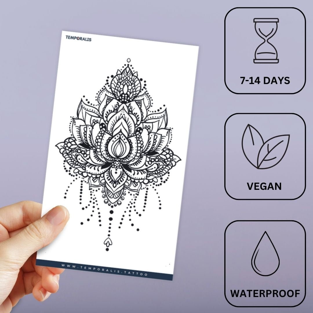 Lotus Mandala Chandelier Tattoo - 3 | Temporalis