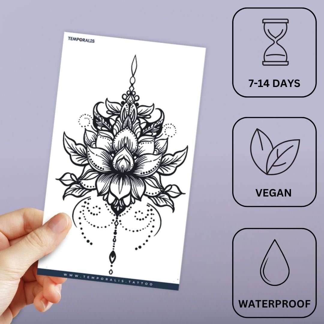 Lotus Mandala Chandelier Tattoo - 3 | Temporalis