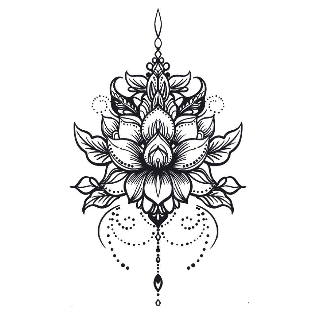 Lotus Mandala Chandelier Tattoo - 2 | Temporalis