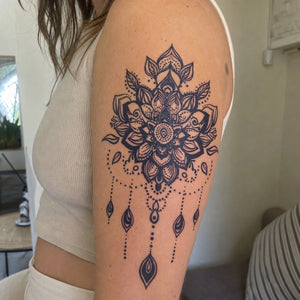 Mandala Lotus Chandelier Tattoo - 1 | Temporalis