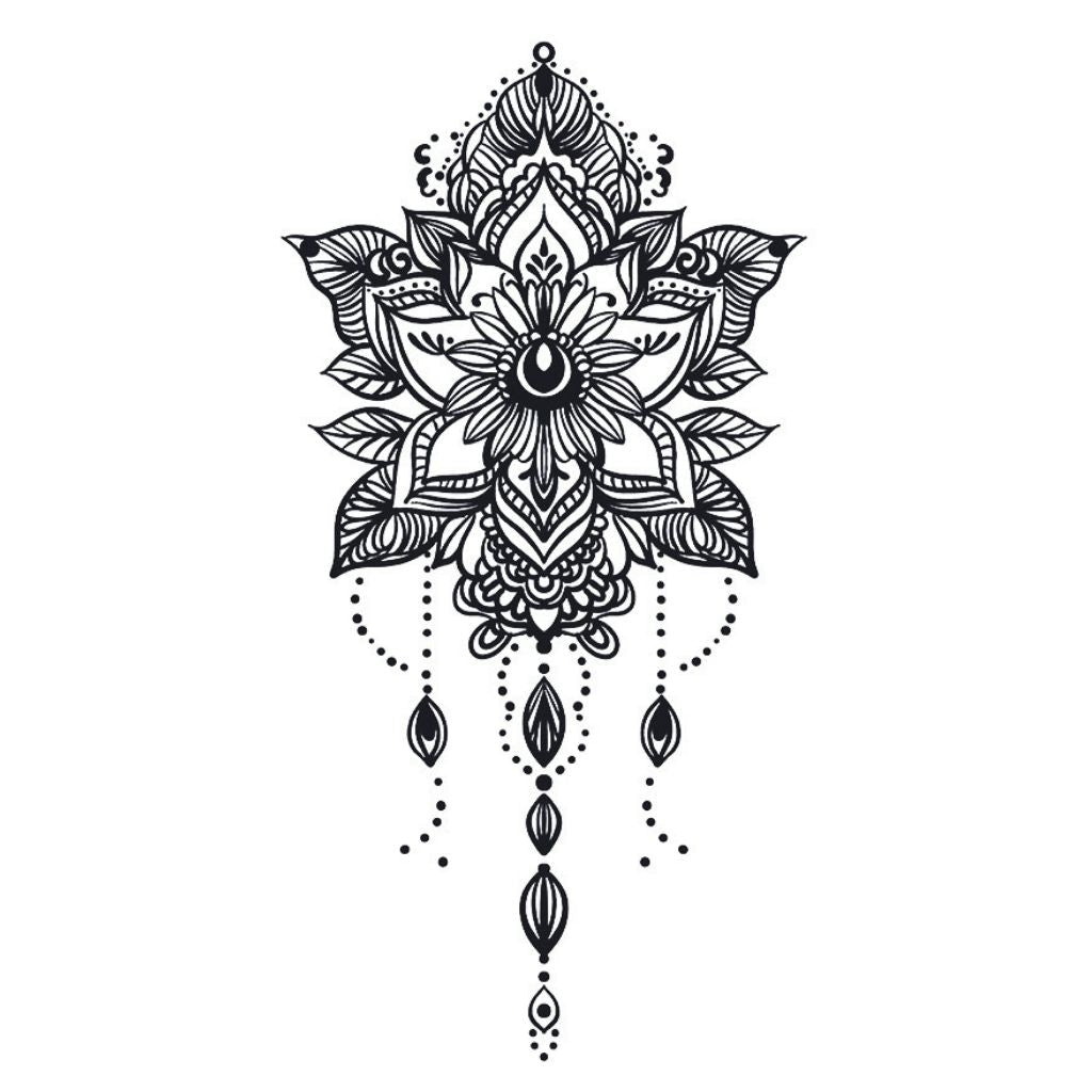 Mandala Lotus Chandelier Tattoo - 2 | Temporalis