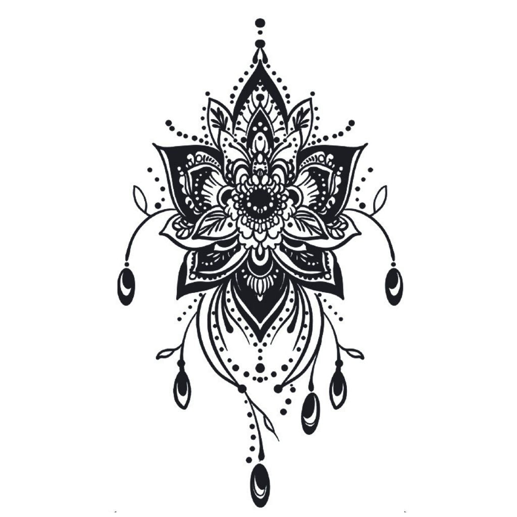 Mandala Lotus Chandelier Tattoo - 2 | Temporalis