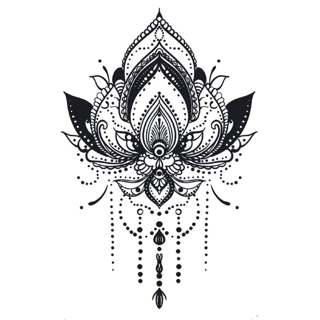 Mandala Lotus Chandelier Tattoo - 2 | Temporalis