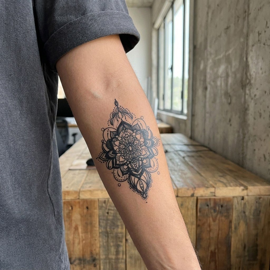 Mandala Lotus Tattoo - 1 | Temporalis