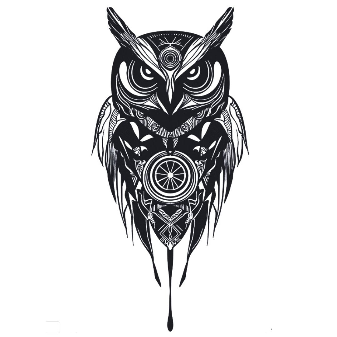 Mandala Owl Tattoo - 2 | Temporalis