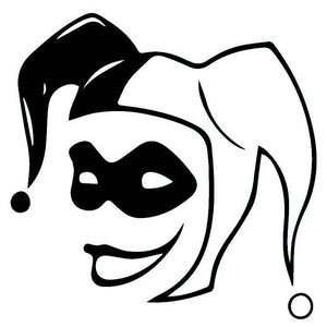 Masked Female Jester Temporary Tattoo - 2 | Temporalis