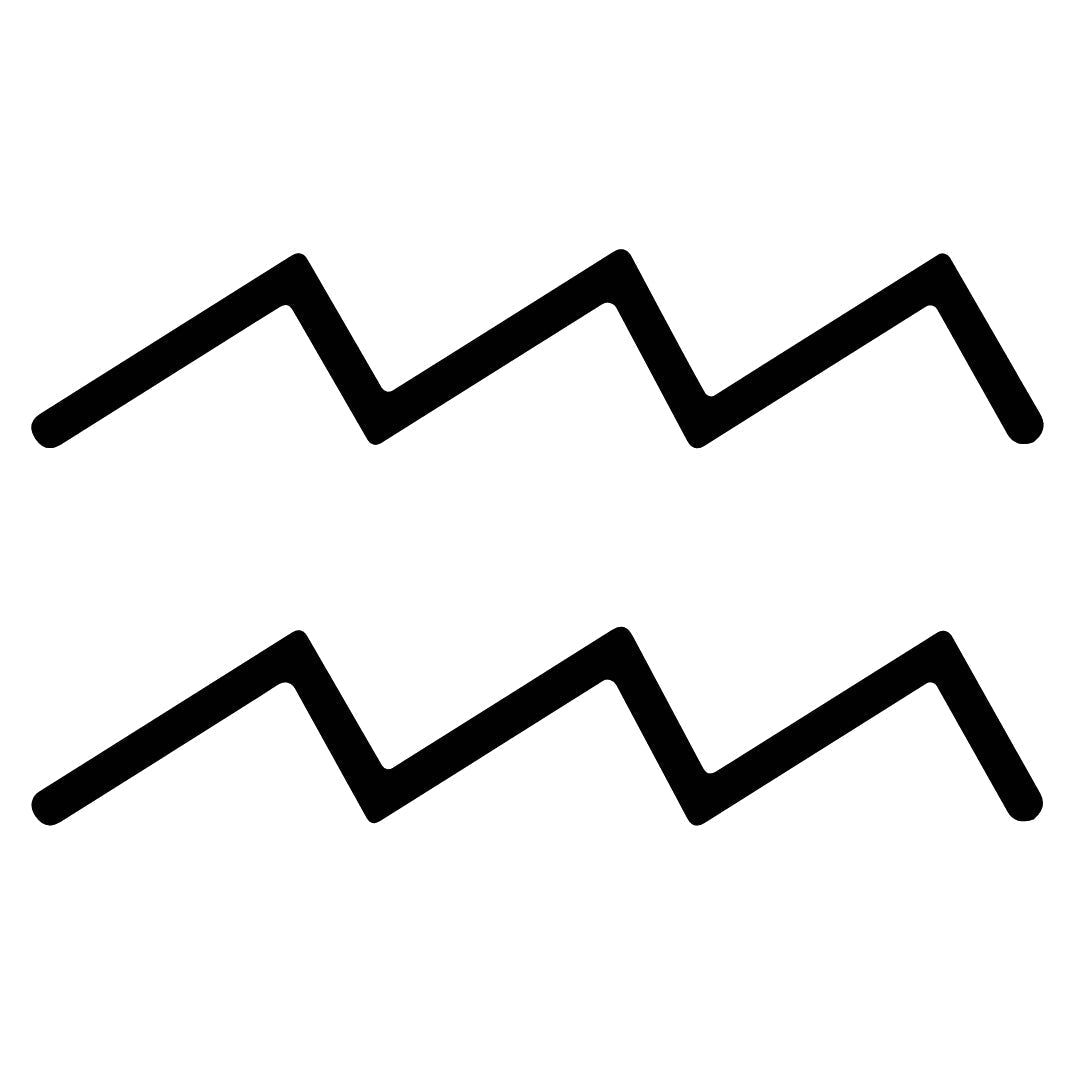 Minimalist Aquarius zodiac temporary tattoo - 2 | Temporalis