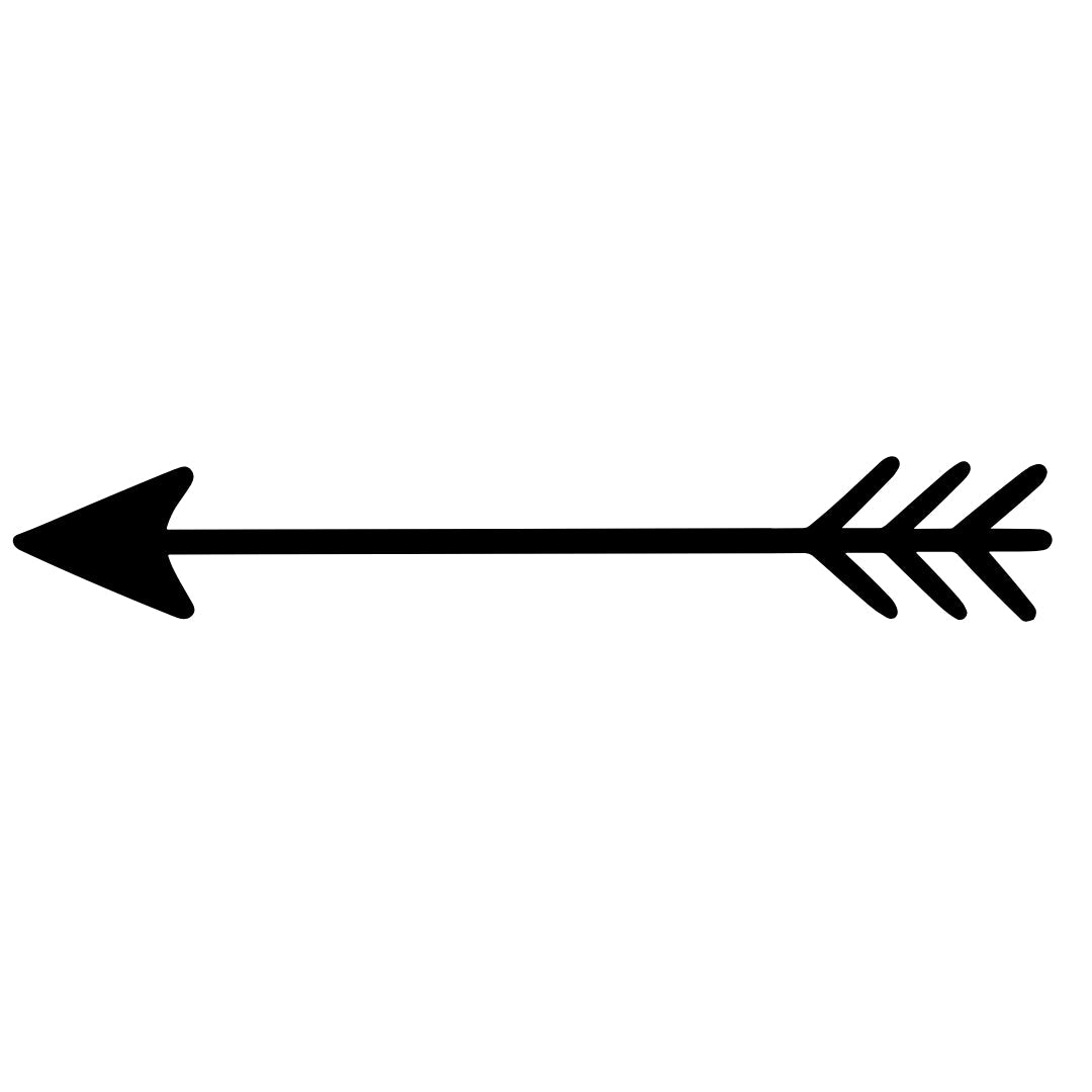 Minimalist arrow temporary tattoo - 2 | Temporalis