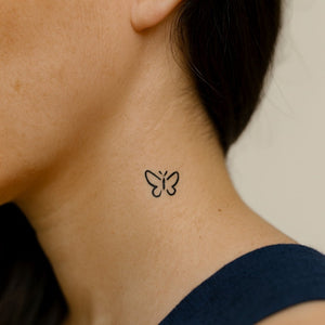 Minimalistischer Schmetterling 1 - Temporalis® - Temporäres Tattoo