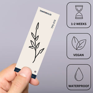 Minimalistischer Kräuterstängel 2 - Temporalis® - Temporäres Tattoo