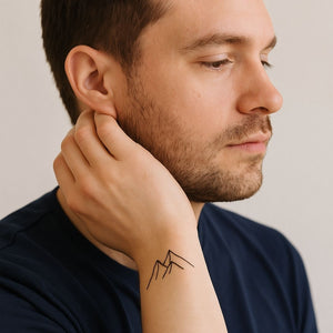 Minimalist Mountain Range Temporary Tattoo - 1 | Temporalis