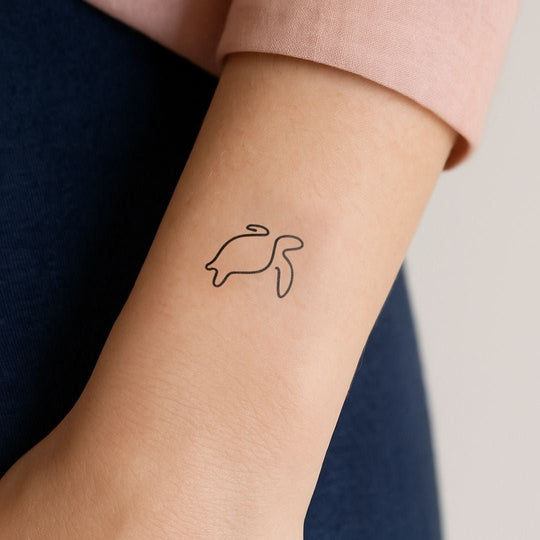 Minimalist temporary tattoo design by Temporalis