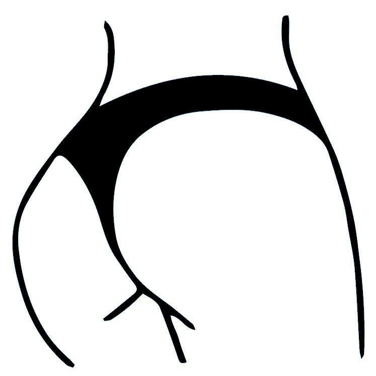 Minimalist one - piece swimsuit silhouette temporary tattoo - 2 | Temporalis