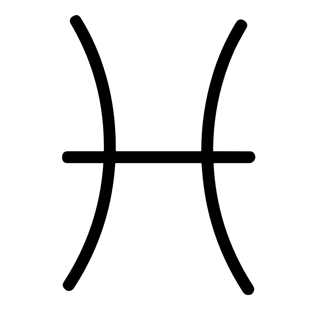 Minimalist Pisces zodiac temporary tattoo - 2 | Temporalis