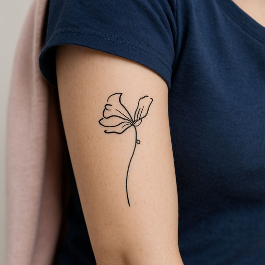 Flower temporary tattoo design by Temporalis