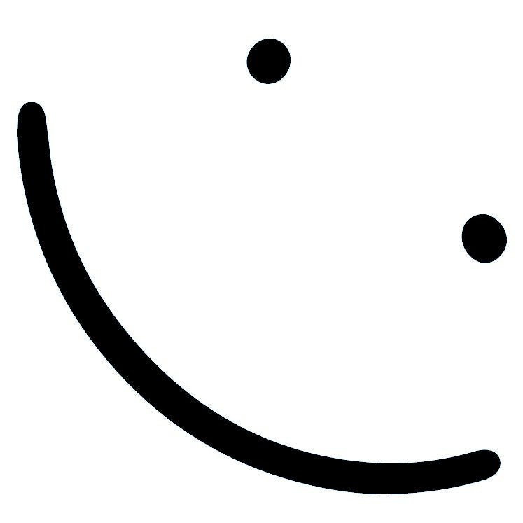 Minimalist smiley face temporary tattoo - 2 | Temporalis