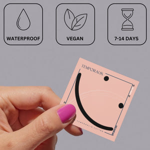 Minimalist smiley face temporary tattoo 4 - Temporalis