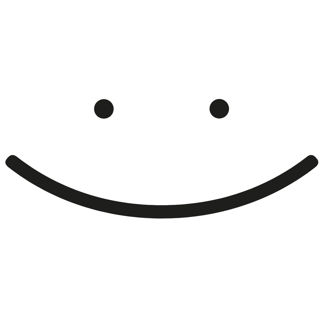 Minimalist smiley face temporary tattoo - 2 | Temporalis