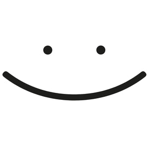 Minimalist smiley face temporary tattoo - 2 | Temporalis