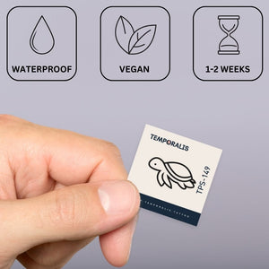 Tortue nageuse minimaliste 2 - Temporalis® - Tatouage temporaire