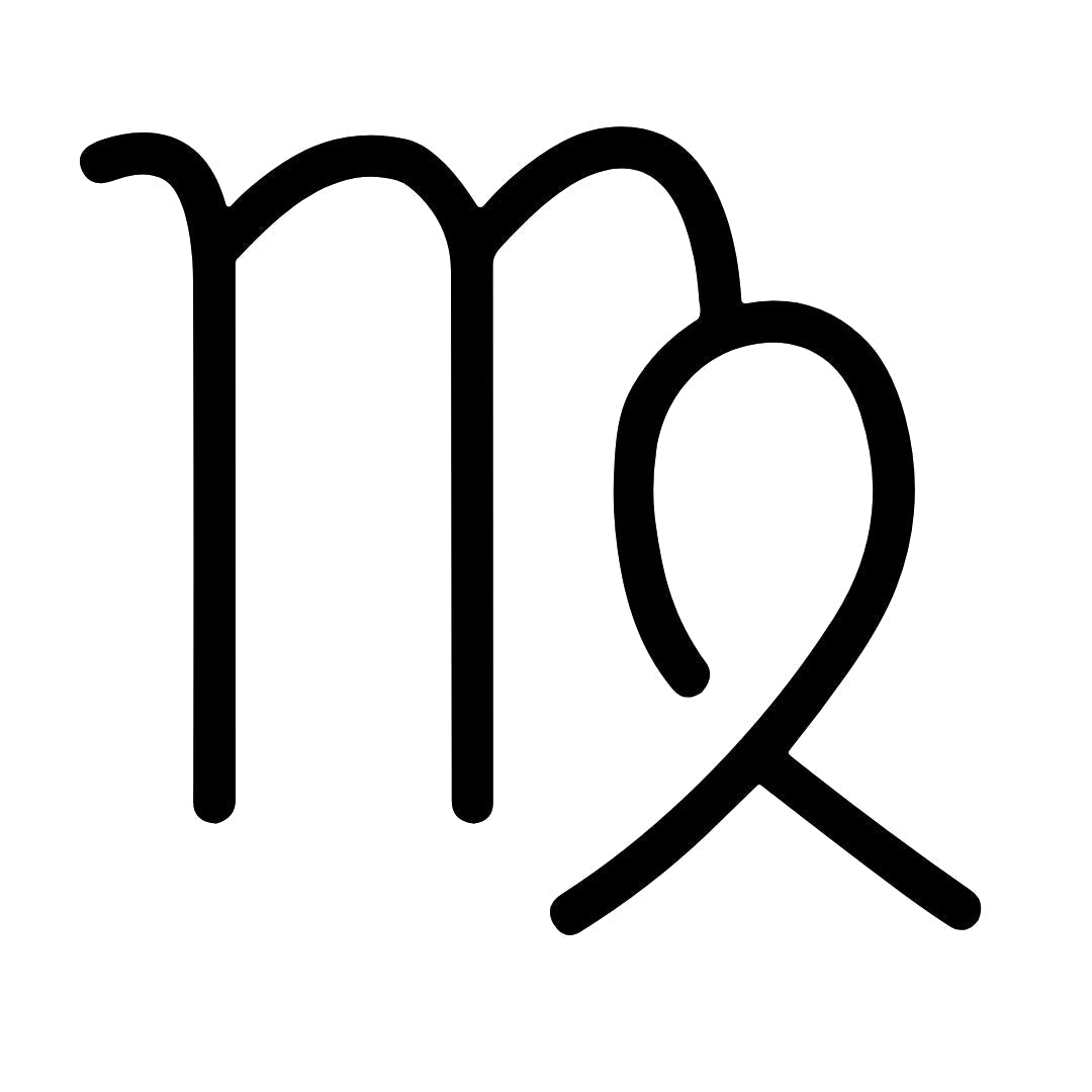 Minimalist Virgo zodiac temporary tattoo - 2 | Temporalis