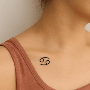 Minimalistisch sterrenbeeld Kreeft 1 - Temporalis® - Tijdelijke tatoeage