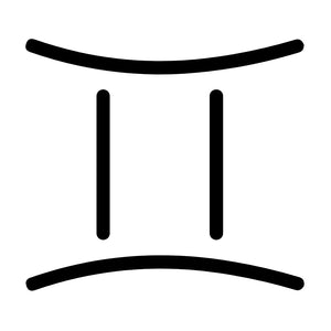 Minimalist zodiac sign Gemini 2 - Temporalis