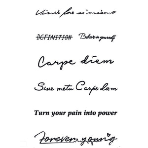 Motivational Quote Pack Tattoo - 2 | Temporalis