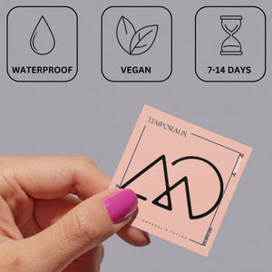 Mountain Peaks & Sunrise Temporary Tattoo - 3 | Temporalis