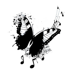 Music Butterfly Tattoo - 2 | Temporalis