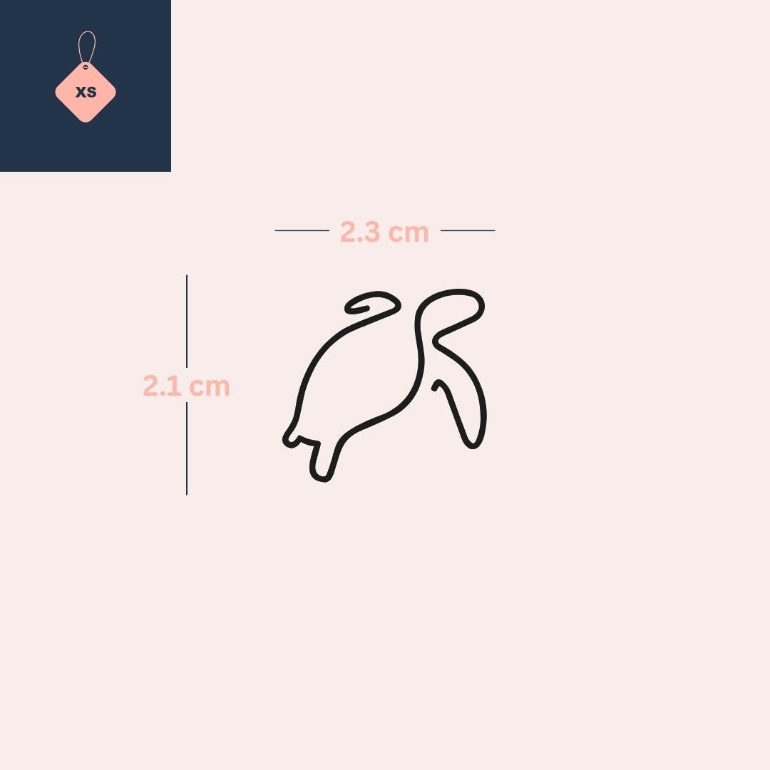 Żółw jednoliniowy 3 - Temporalis® - Tatuaż tymczasowy