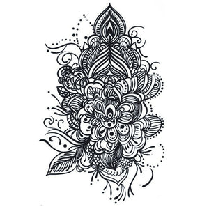 Ornate Floral Mandala Tattoo - 2 | Temporalis