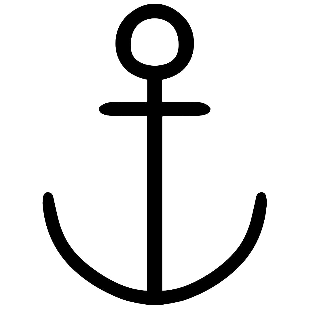 Outline Anchor Temporary Tattoo - 2 | Temporalis
