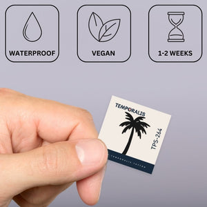 Palm tree silhouette temporary tattoo - 3 | Temporalis