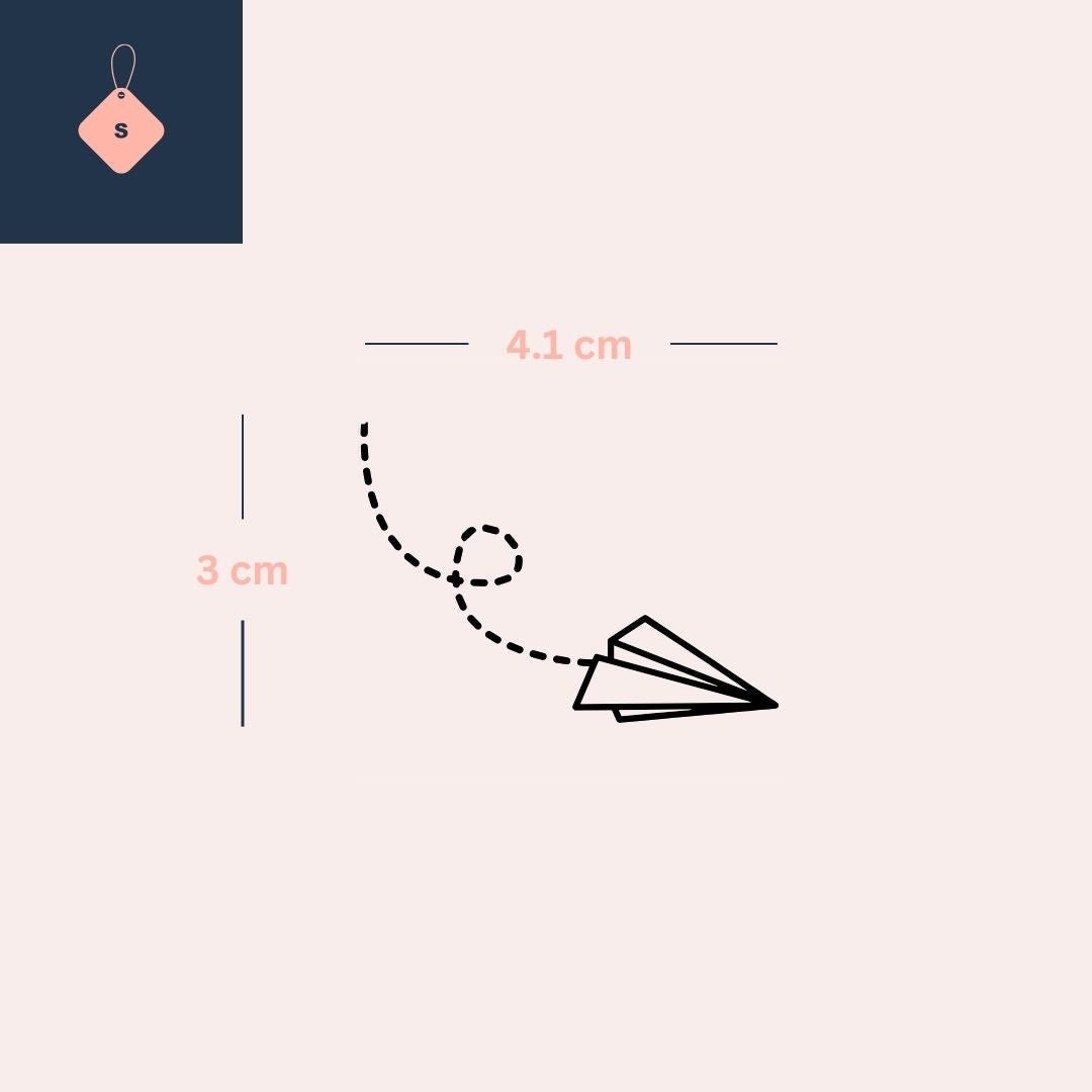 Papierfliegerflug 3 - Temporalis® - Temporäres Tattoo