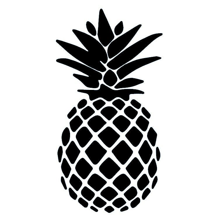 Pineapple silhouette temporary tattoo - 2 | Temporalis