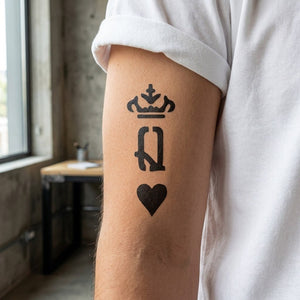Queen of Hearts Tattoo - 1 | Temporalis