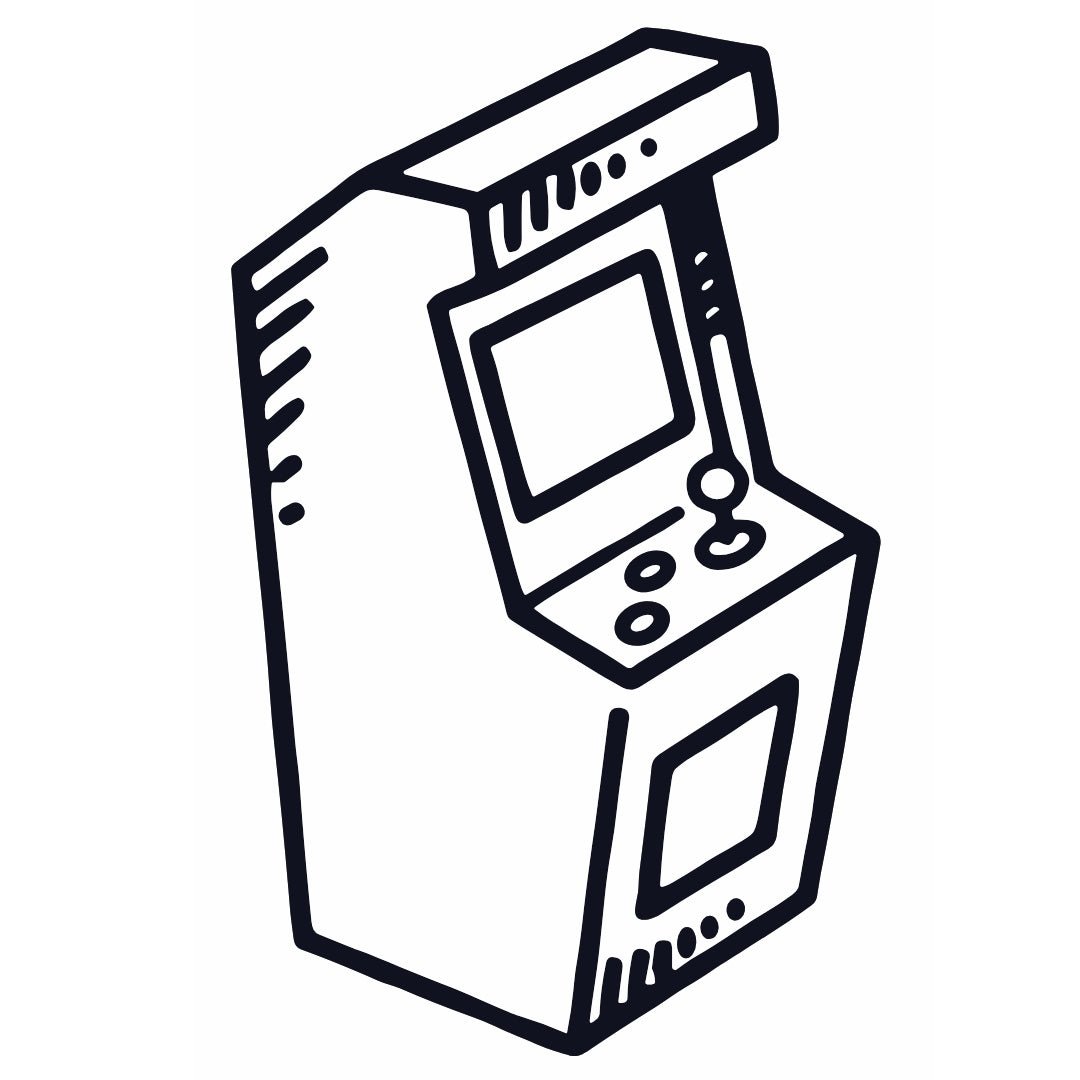 Retro arcade cabinet temporary tattoo - 2 | Temporalis