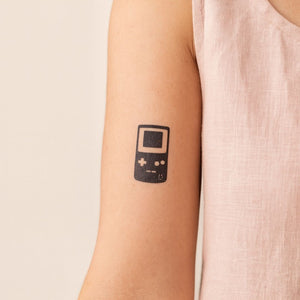 Retro handheld console temporary tattoo - 1 | Temporalis