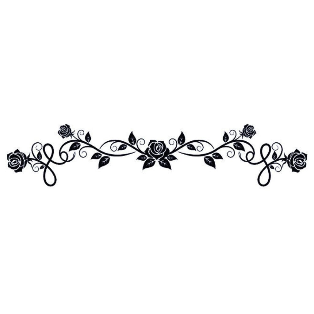 Rose Vine Garland Tattoo - 2 | Temporalis