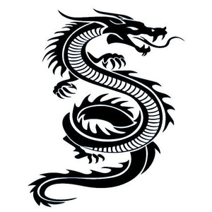 S - shaped tribal dragon temporary tattoo - 2 | Temporalis