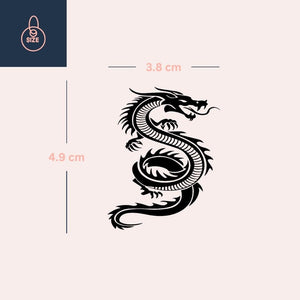 S - shaped tribal dragon temporary tattoo - 4 | Temporalis